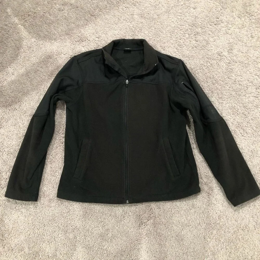 Fleece‎ Zip Up Men’s Jacket with Arm Zipper Pocket